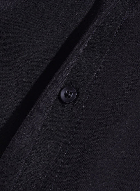 Black Sleeveless Basic Shirt - Khotwh